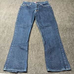 Vintage Tommy Hilfiger Jeans Women 11 Blue Bootleg Pants 90s USA Made